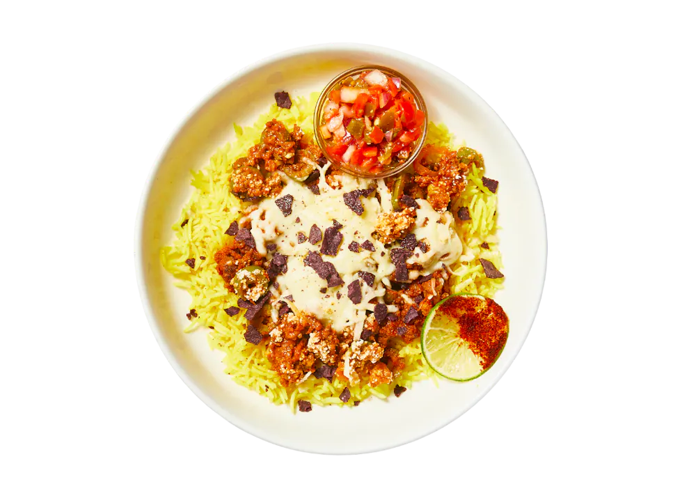 a bowl of food with sauce