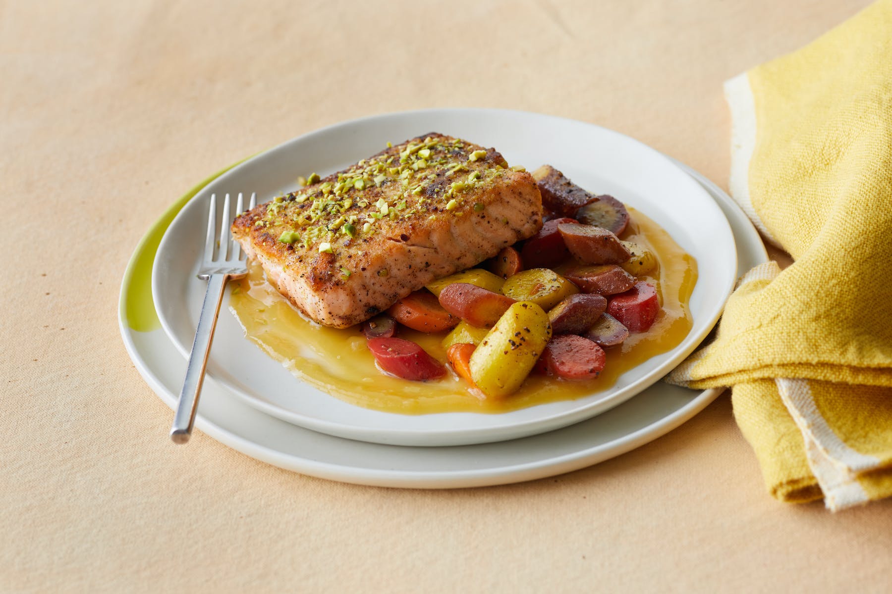 a plate of food on a table