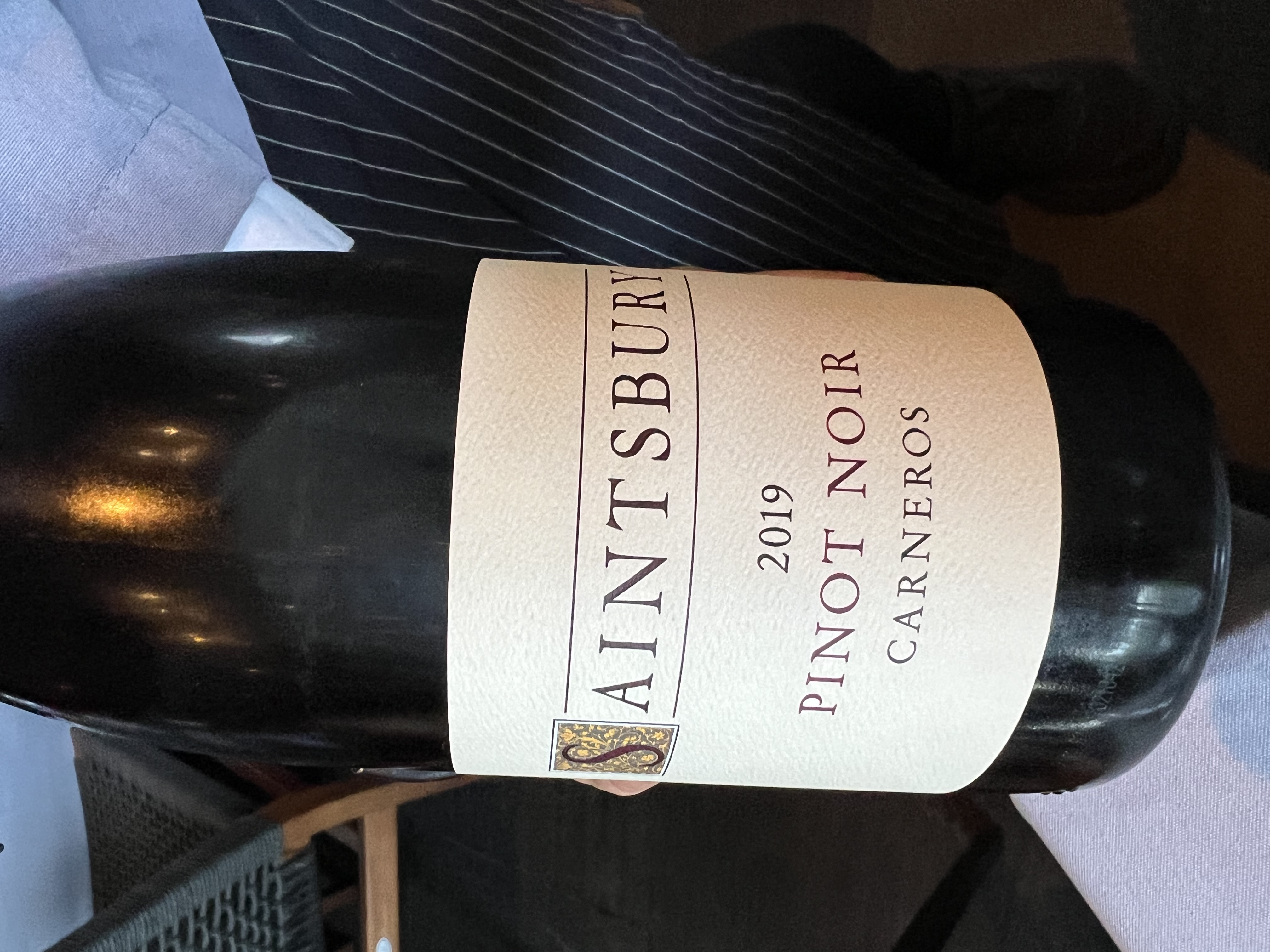 a bottle of wine on a table