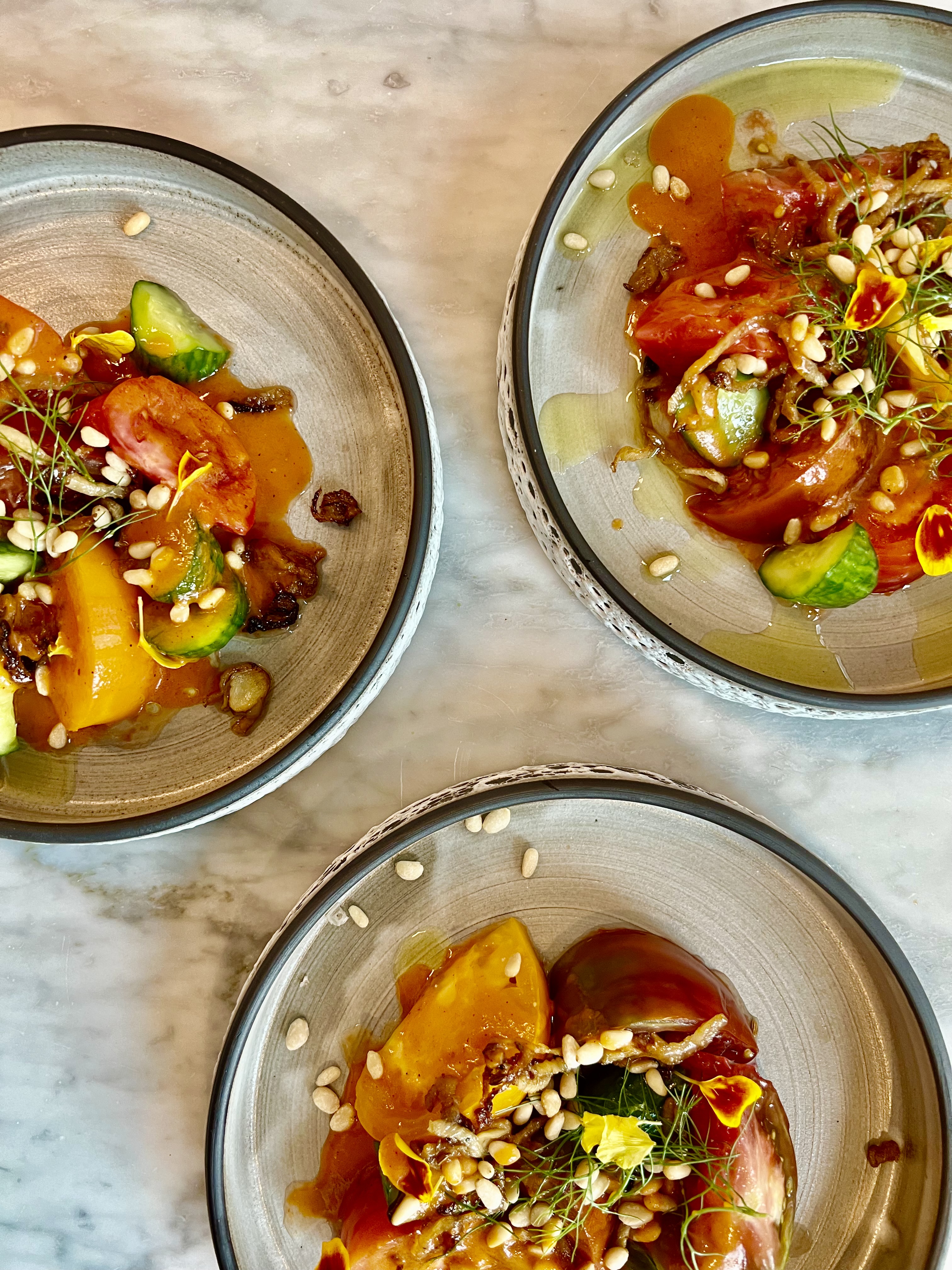 a bowl of food on a table