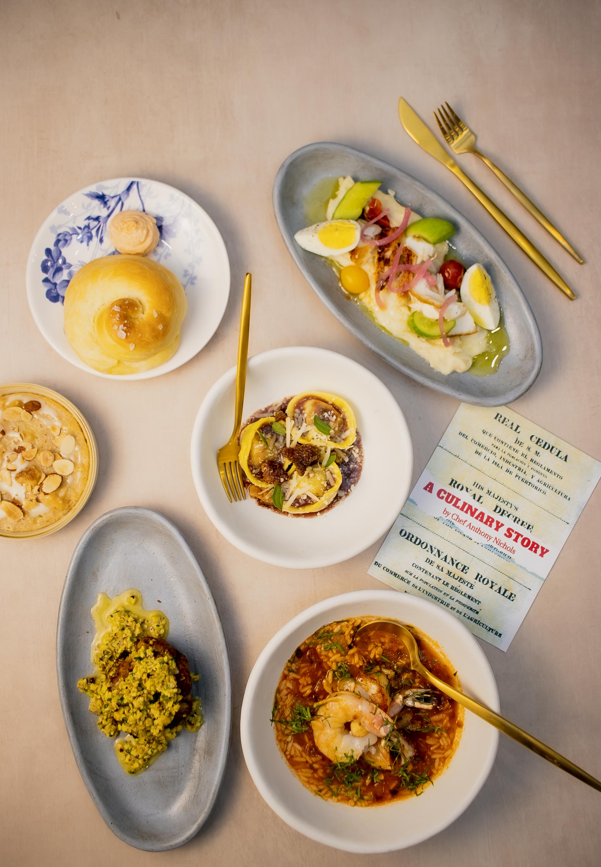 a bowl filled with different types of food on a plate