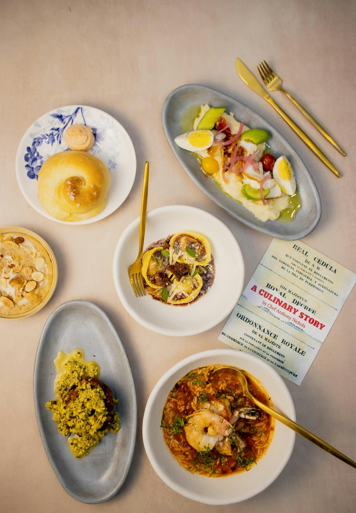 a bowl filled with different types of food on a plate