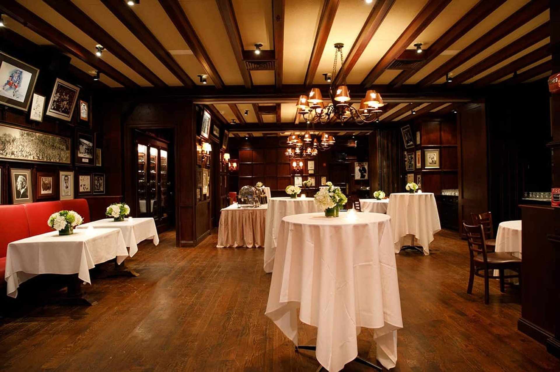 a room filled with furniture and a fireplace