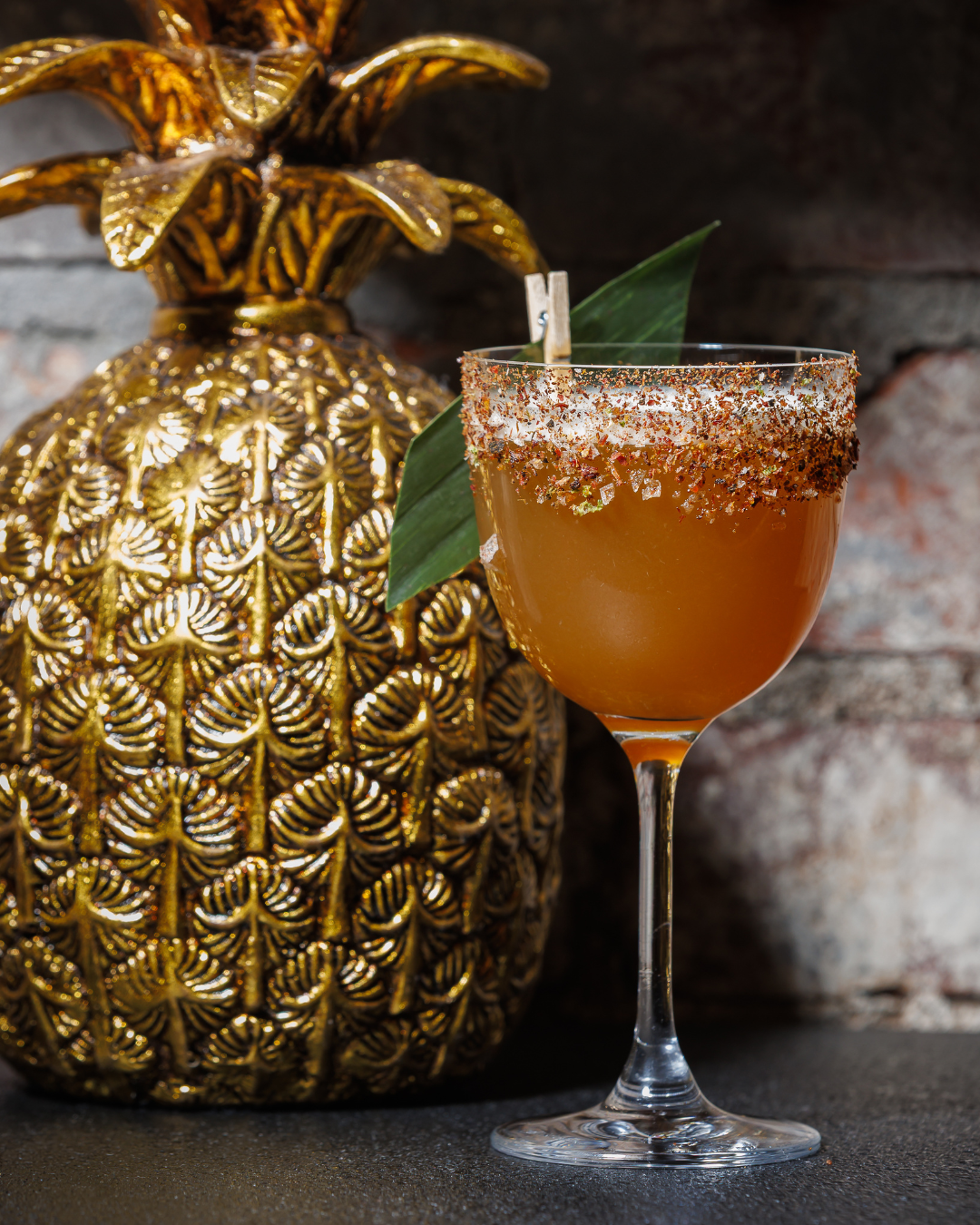 La Vita  tequila, mezcal, piña, nixta, px sherry, chapulín salt