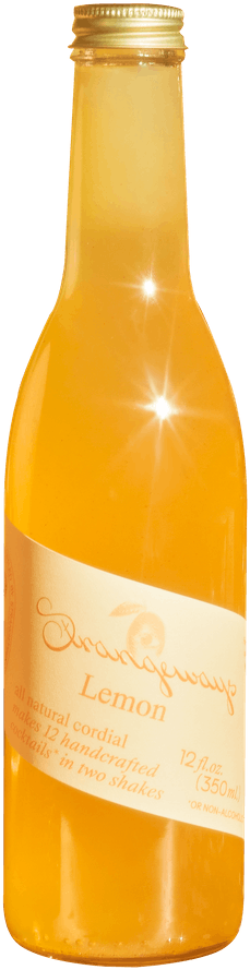 a bottle and a glass of orange juice