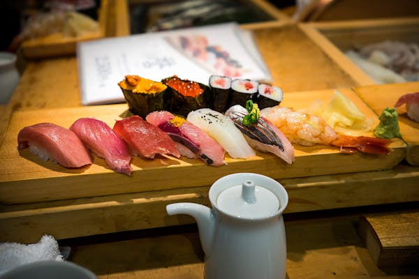 food on a table