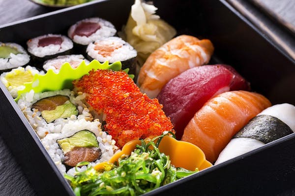 a box filled with different types of food