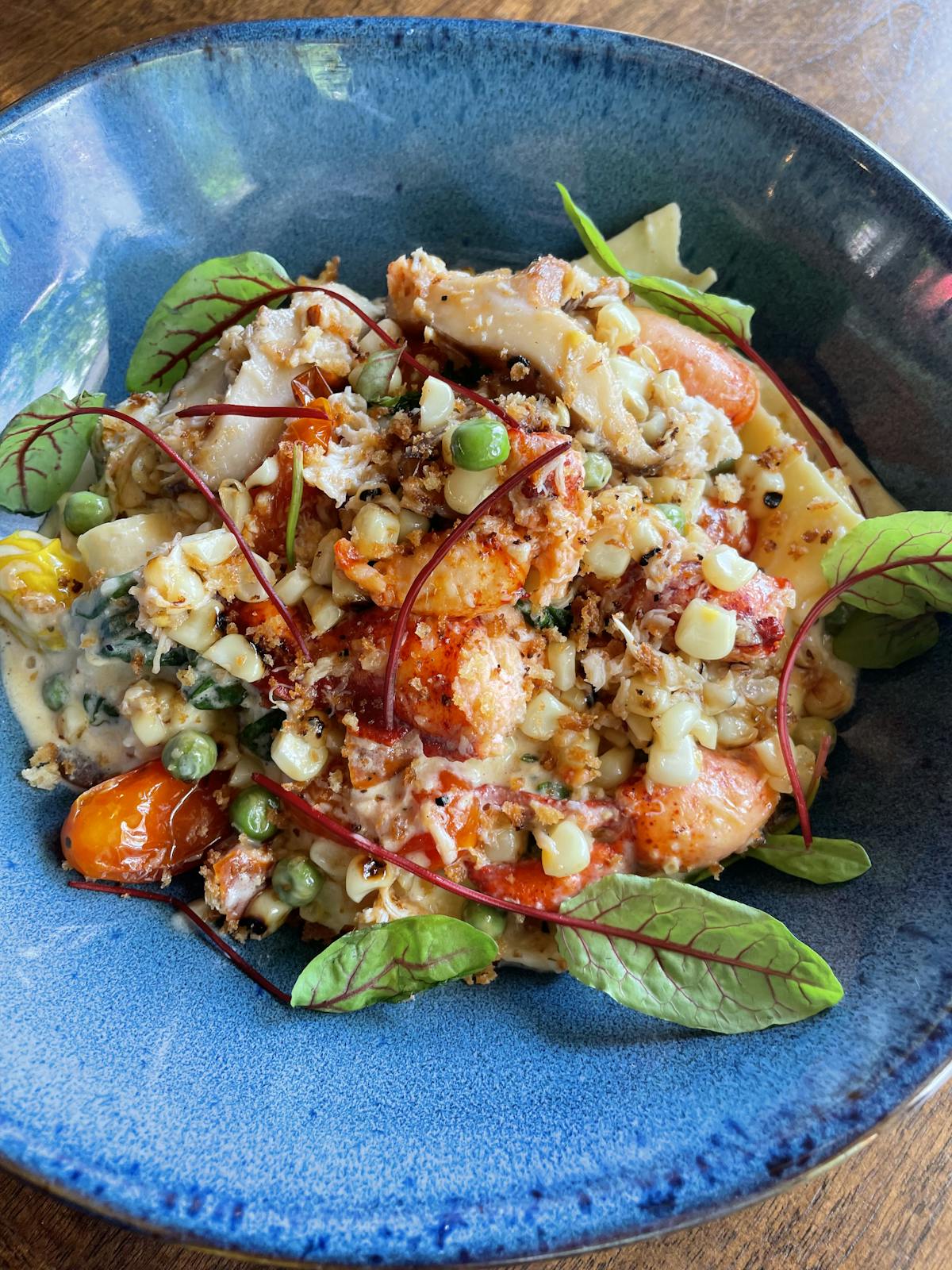a close up of food on a plate