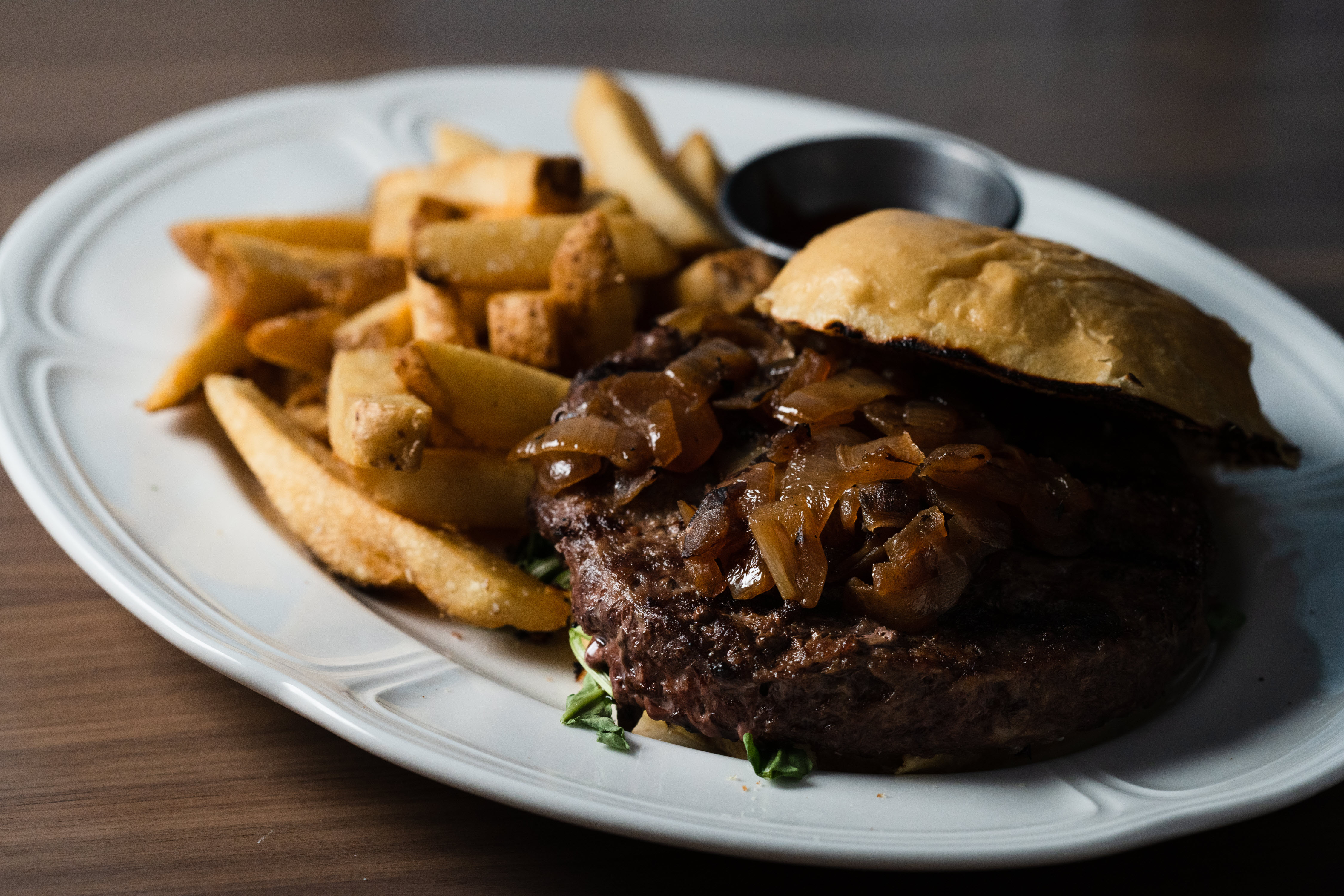 a plate of food on a table