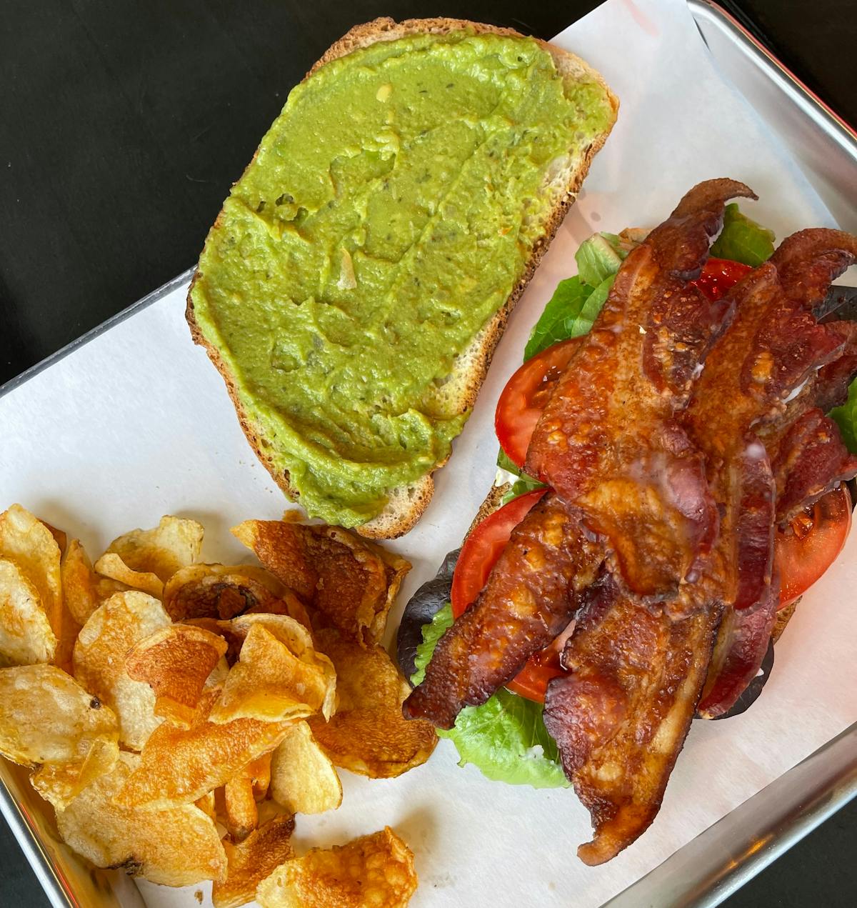 a tray of food on a plate