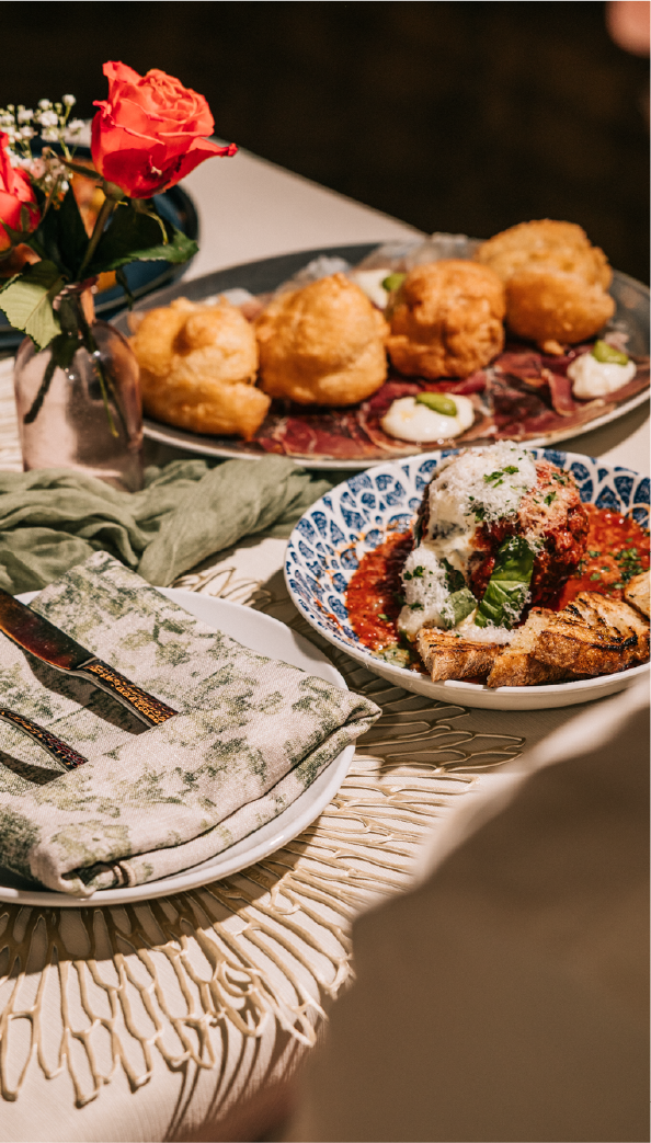 a plate of food on a table