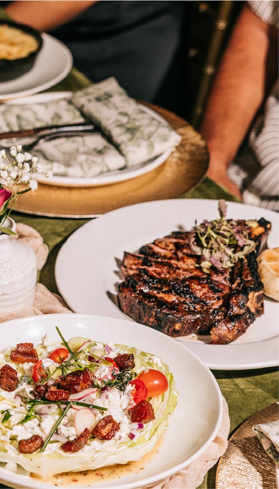 a plate of food on a table