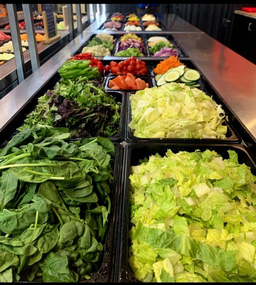 a bunch of food on a table