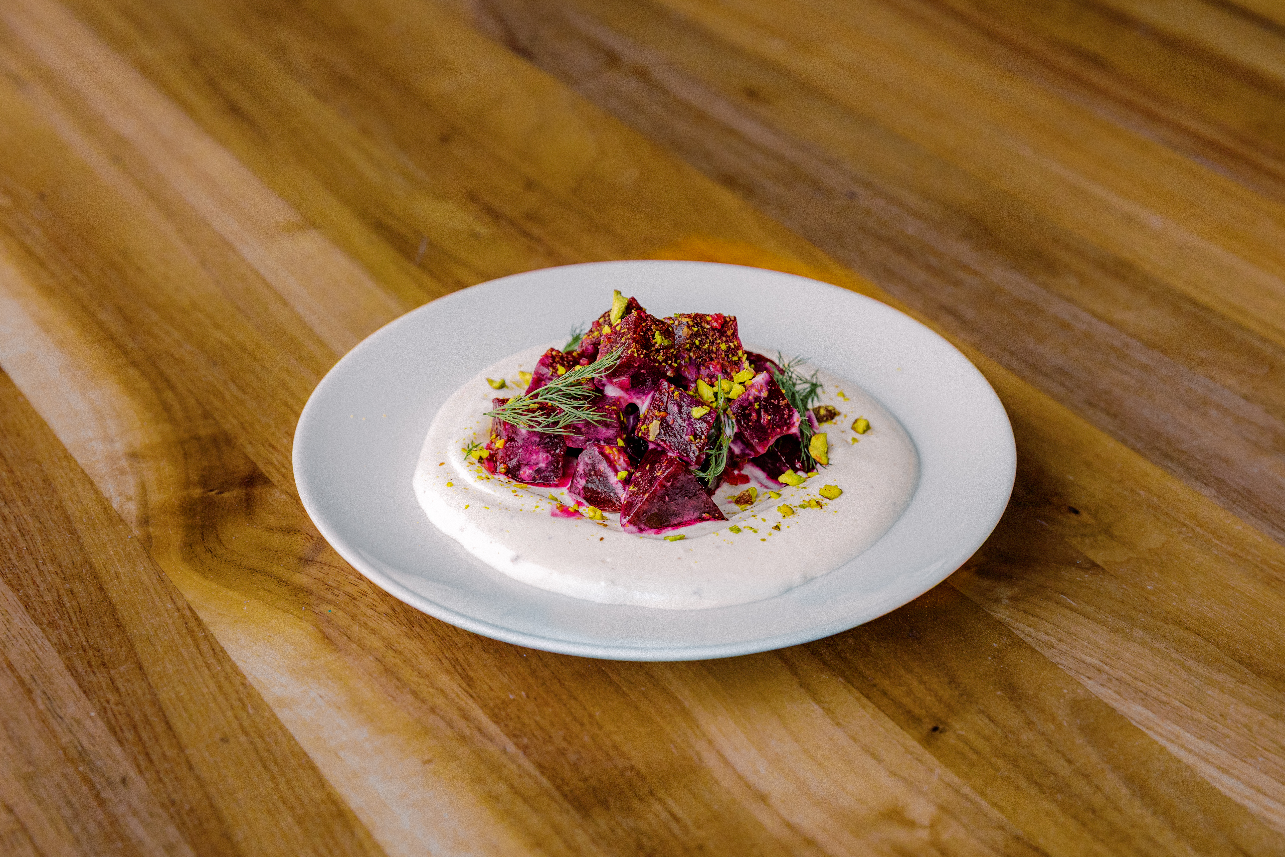 a plate of food on a table