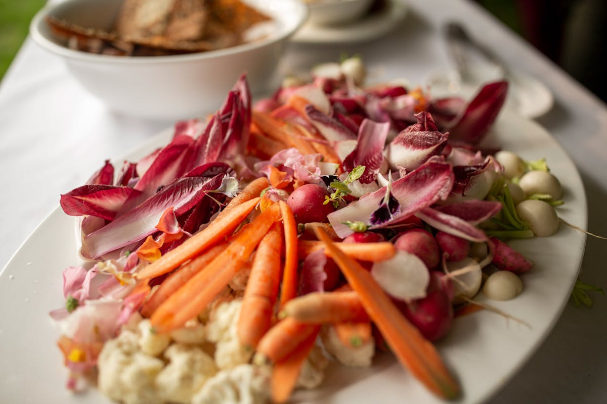 a plate of food on a table