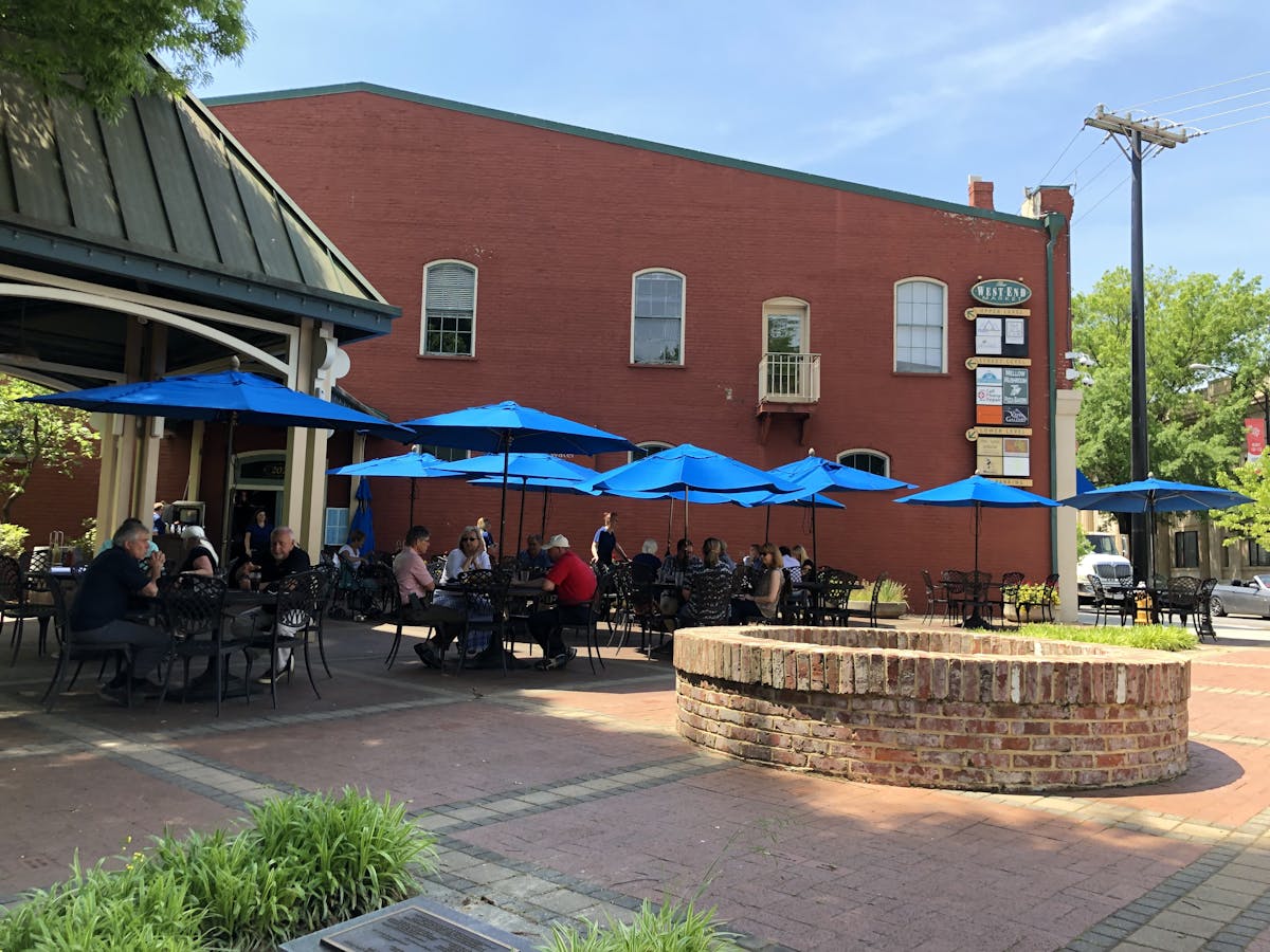 restaurant's front entrance