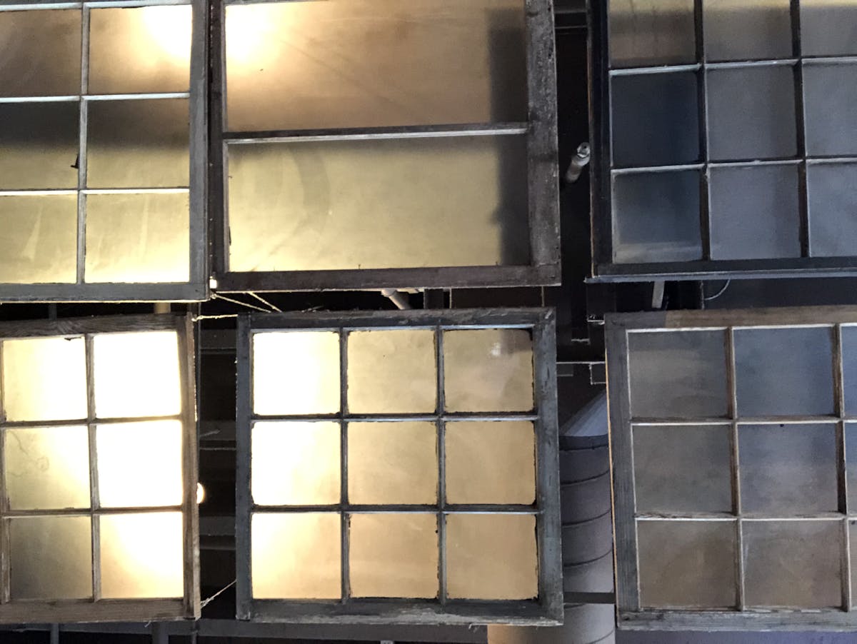 a close up of a window glass