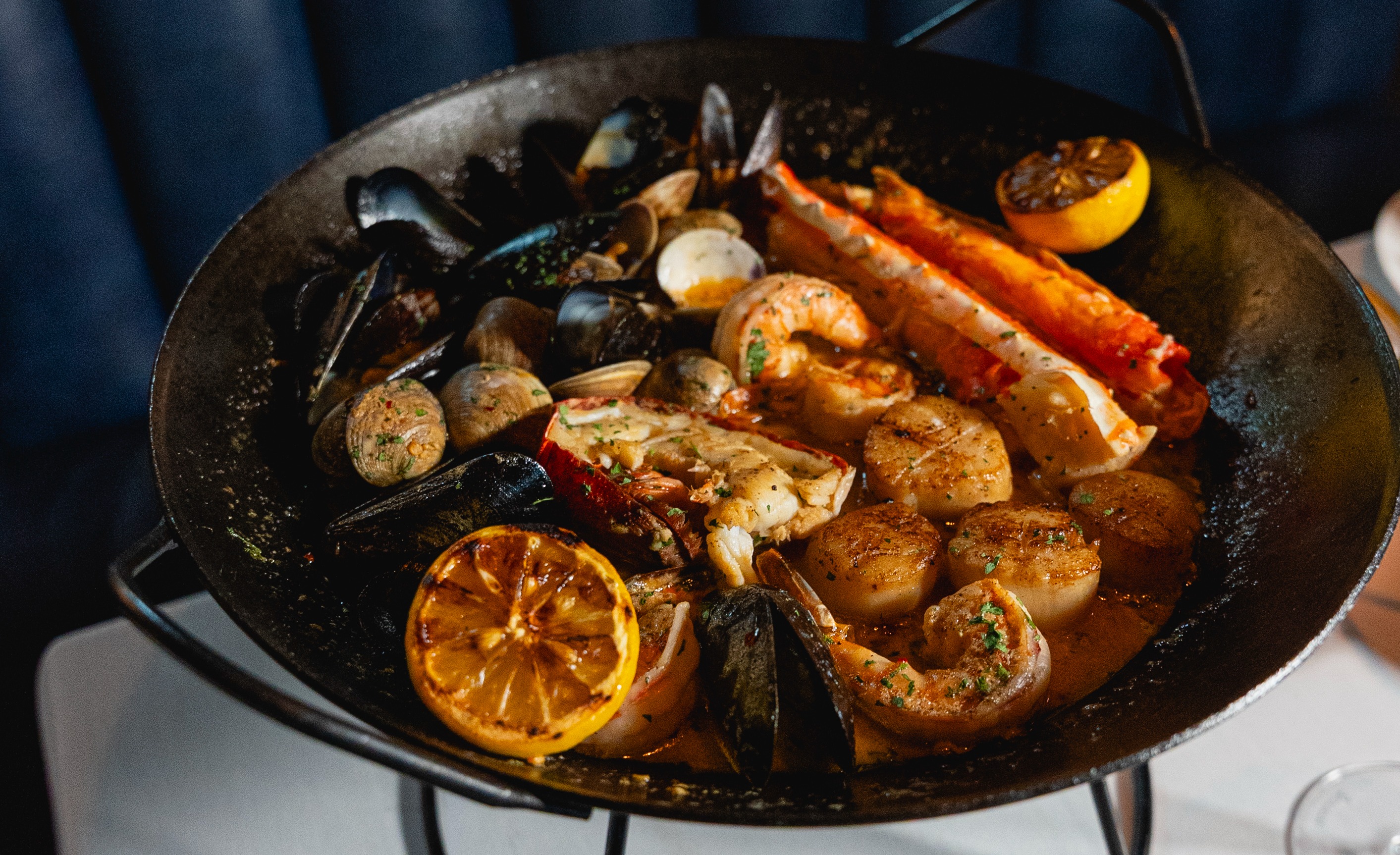 a pan of food on a plate