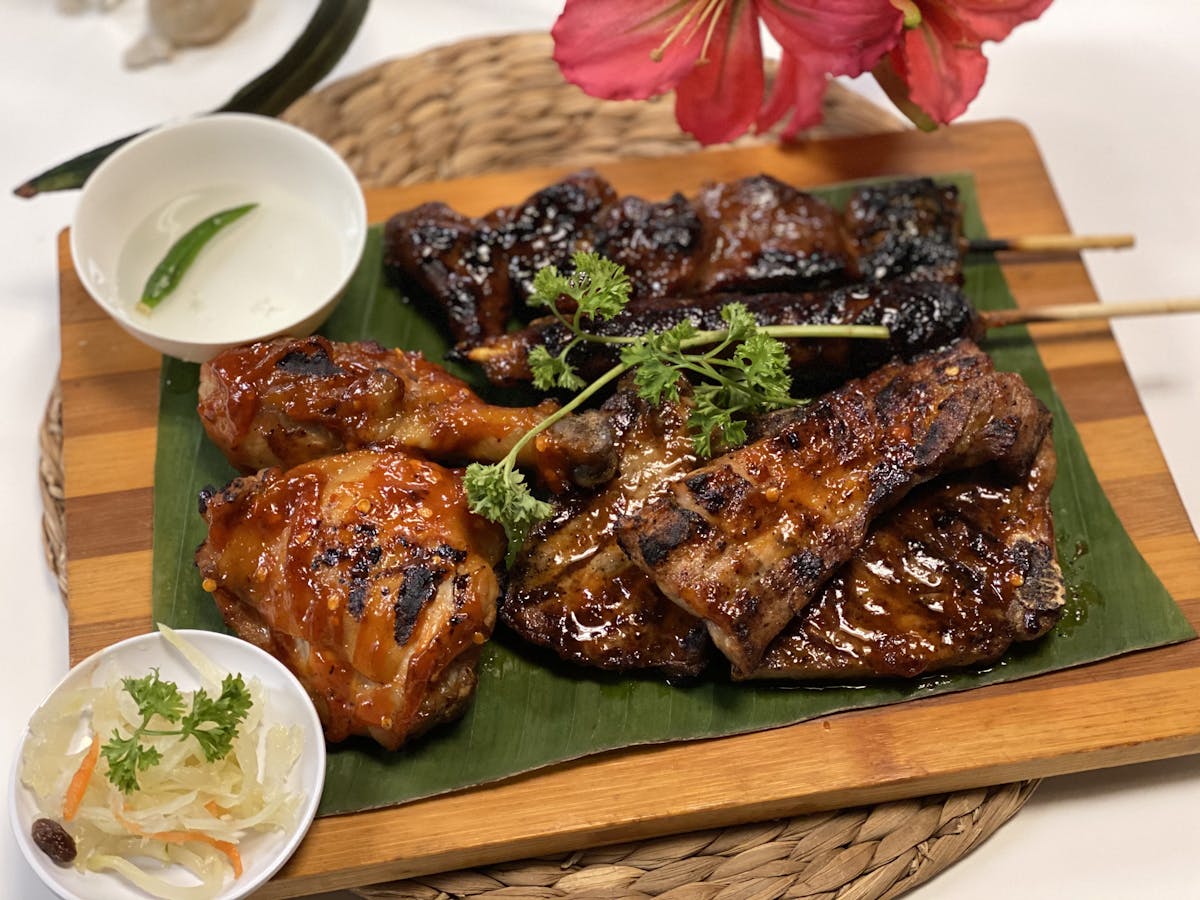 a plate of food on a table