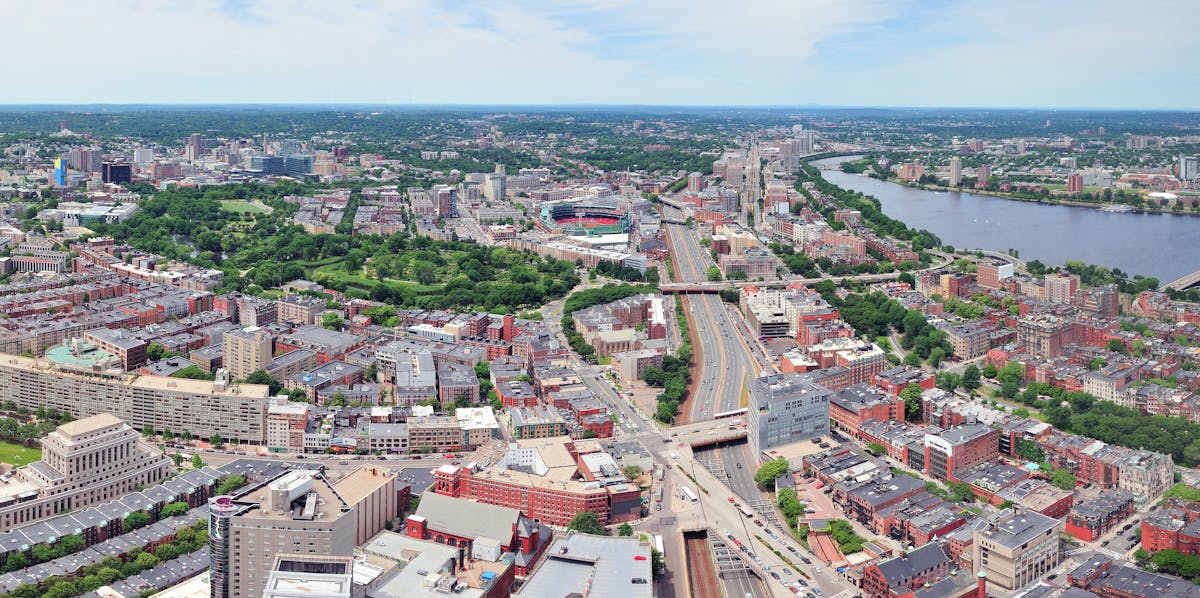 Ariel view of Fenway, Boston