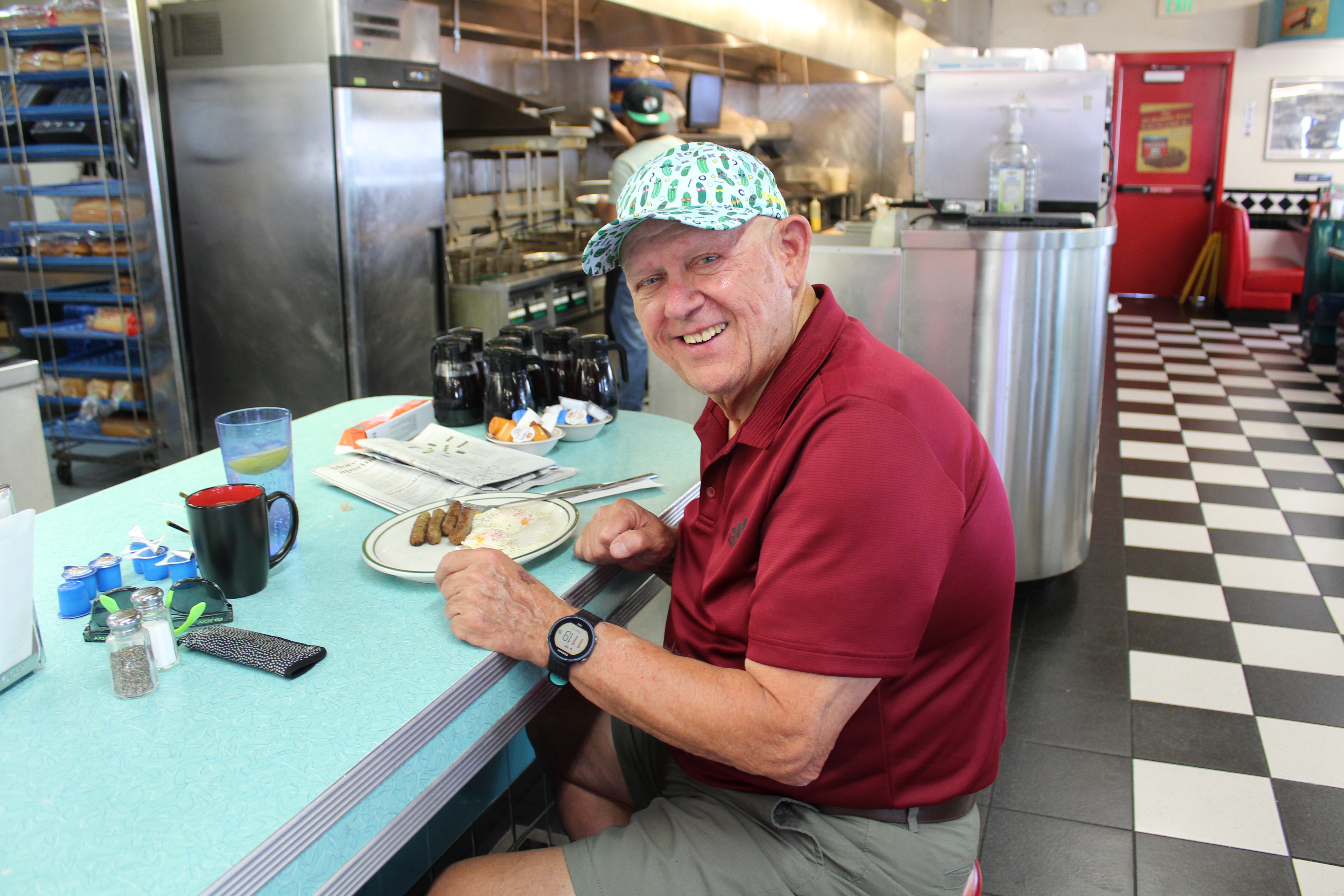 a man sitting at a table