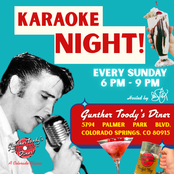 Karaoke Night on Sundays from 6pm to 9pm
