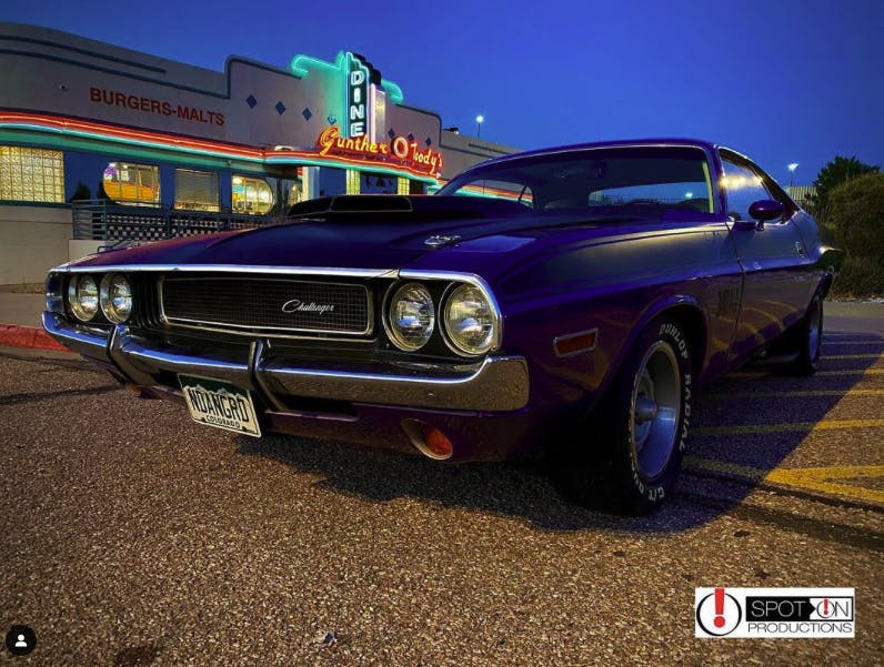 a car parked in a parking lot