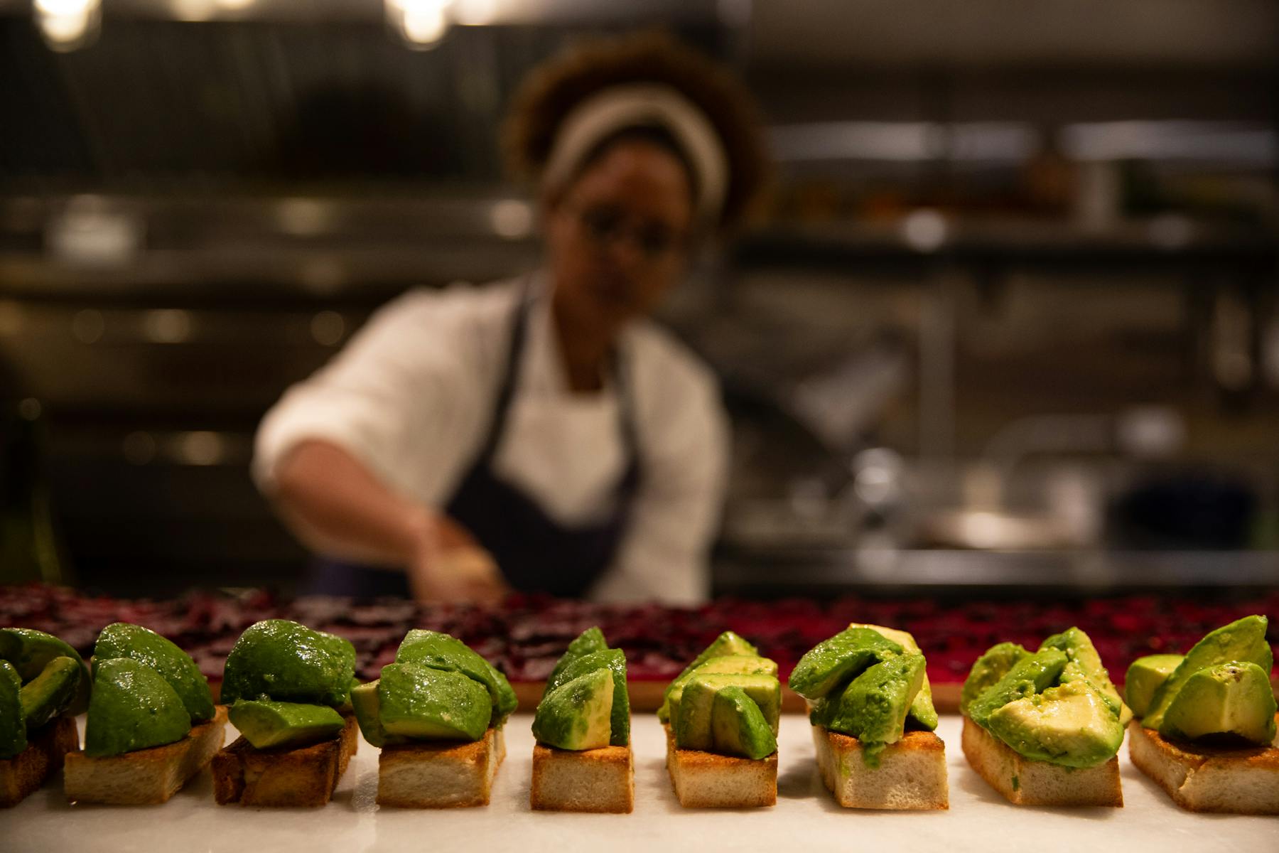 a tray of food on a table