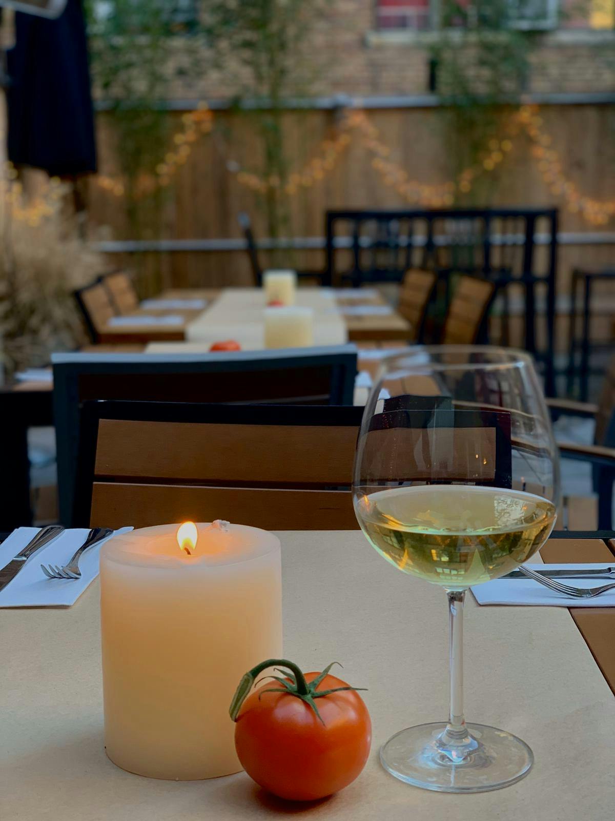 Outdoor Dining North Miznon Mediterranean restaurant on the Upper