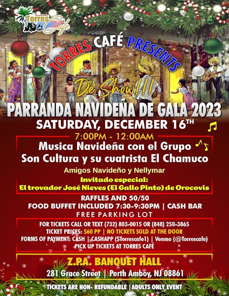 Torres Cafe 4th Annual Parranda 2023 | Torres Cafe and Catering ...