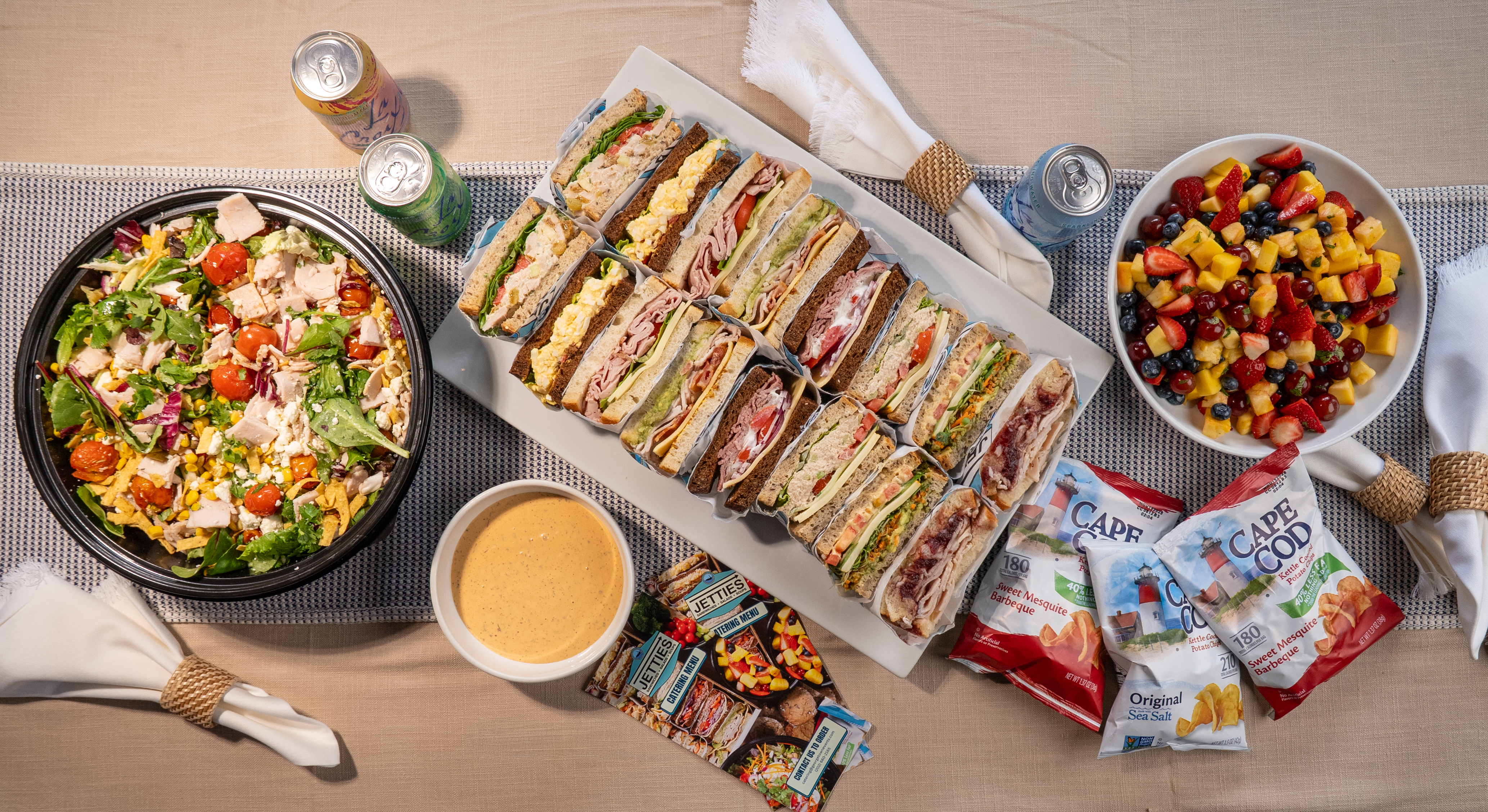 a plate of food on a table