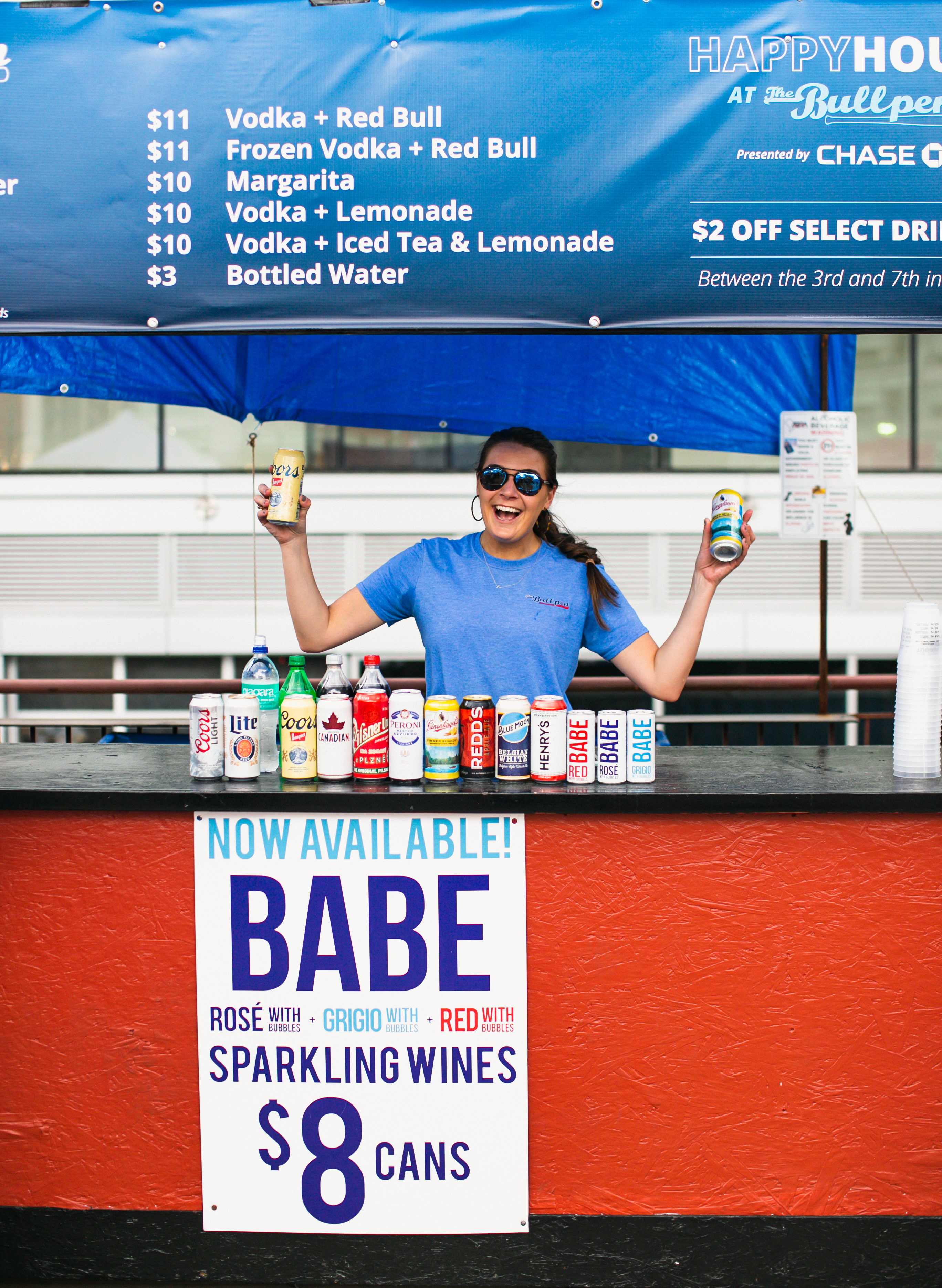 a person selling food