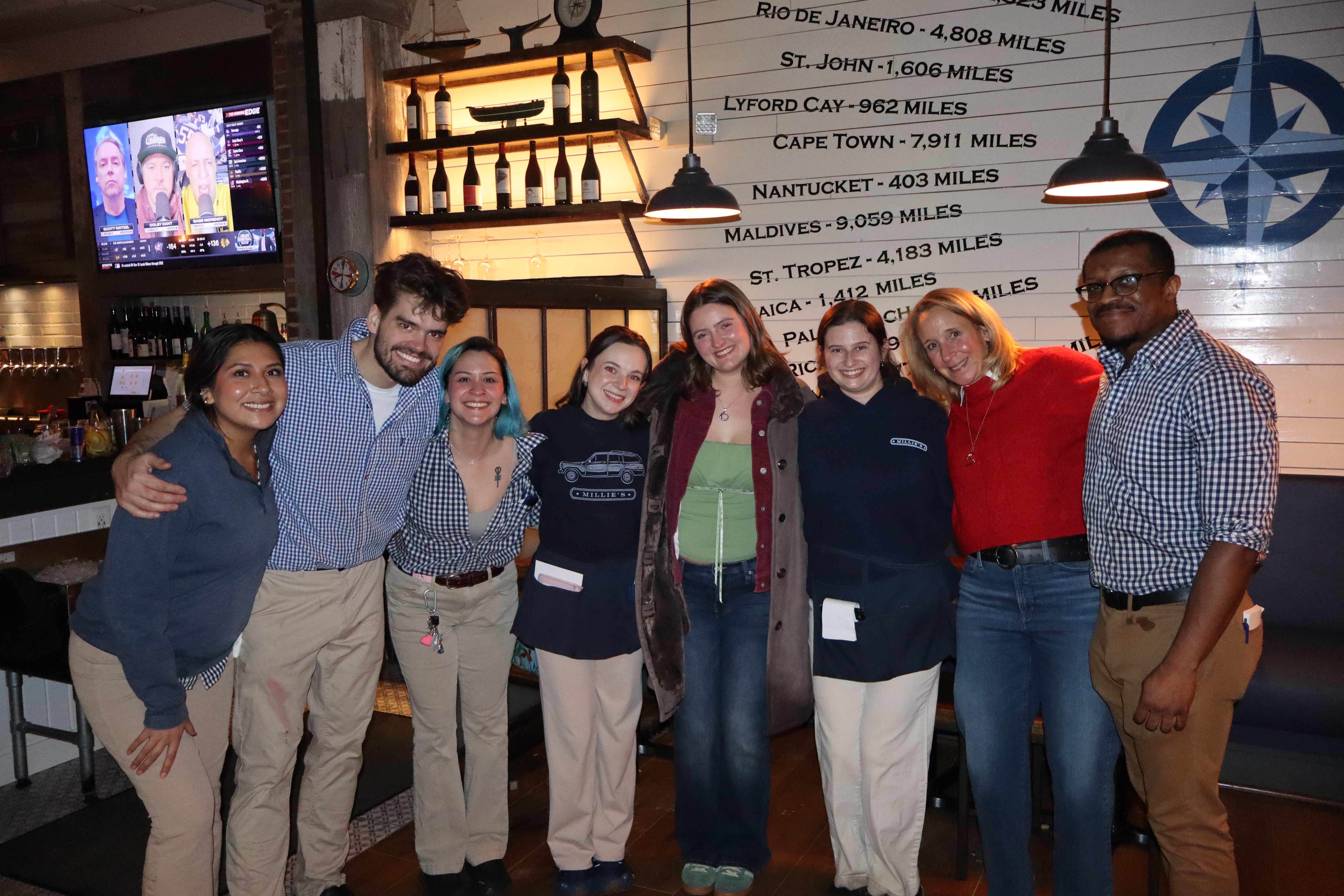 a group of people standing together