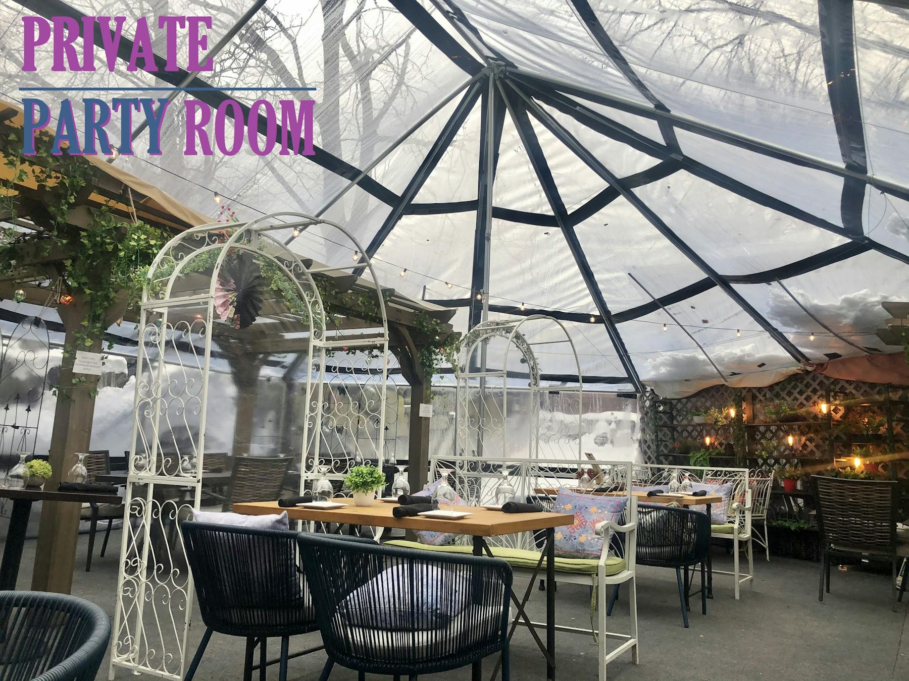 an umbrella sitting on top of a table