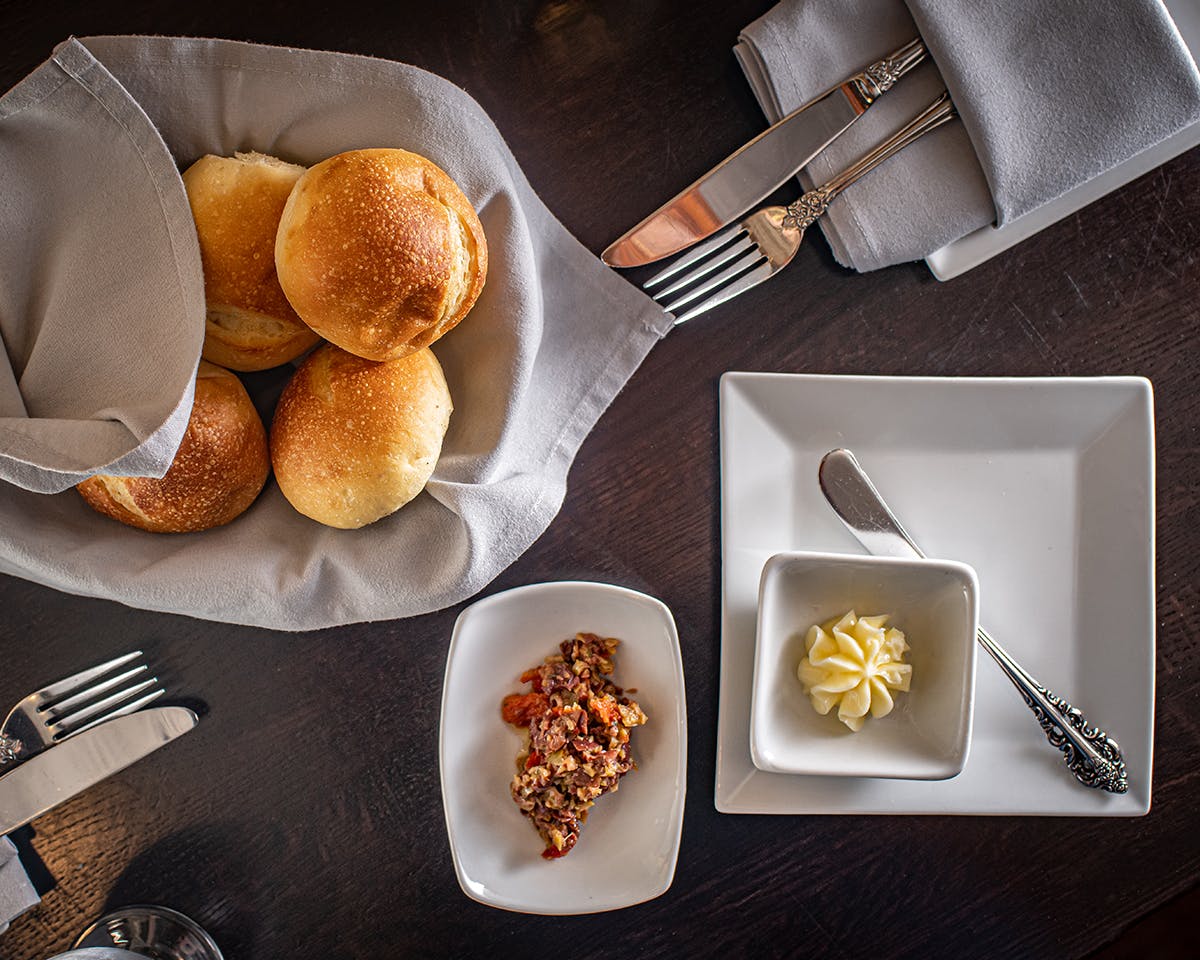 a plate of food on a table