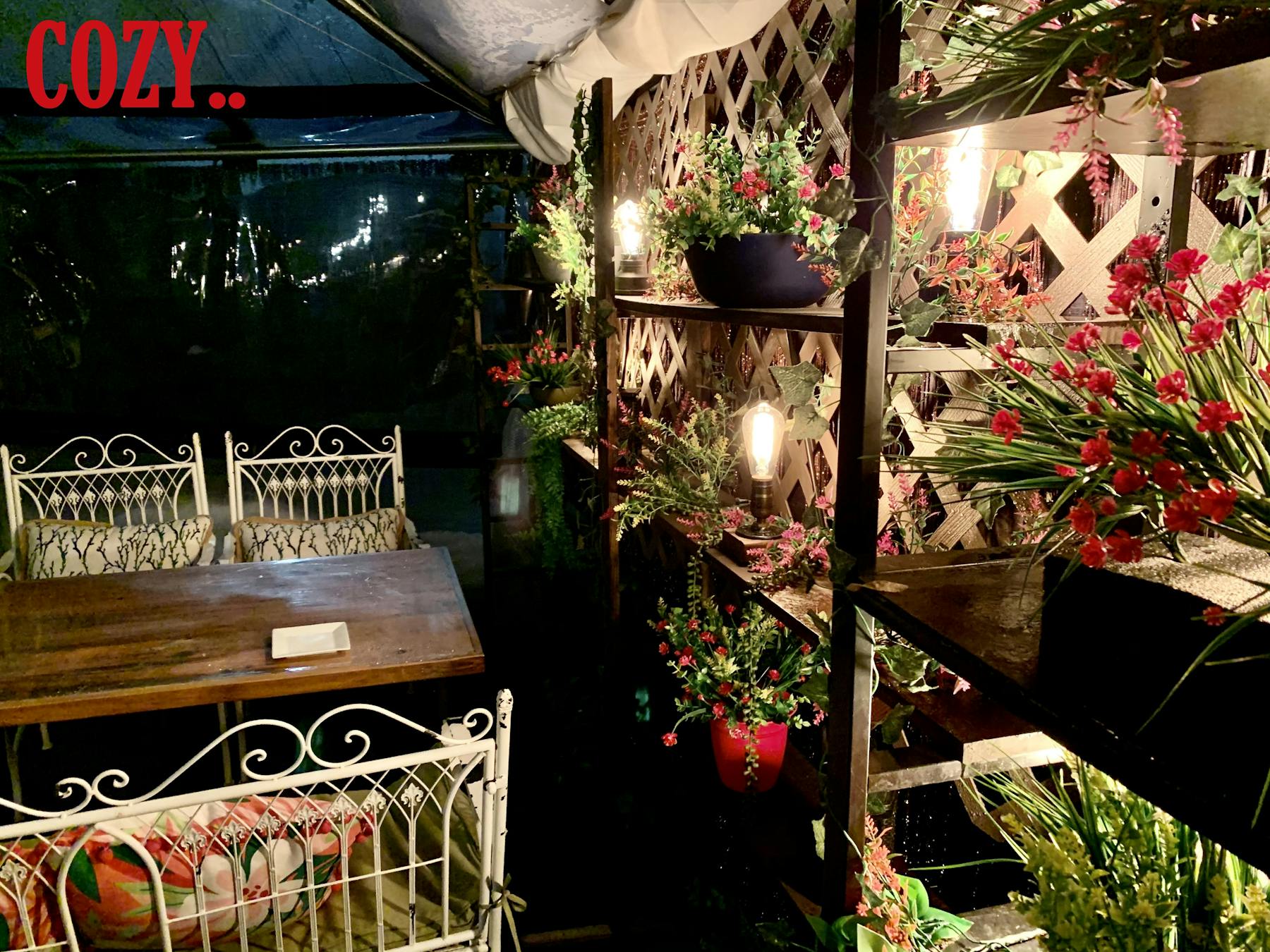 a christmas tree in a room