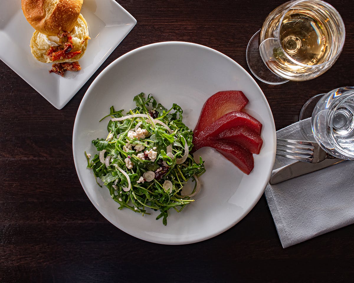 a plate of food on a table