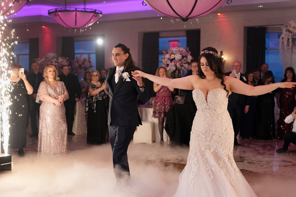 a couple dancing