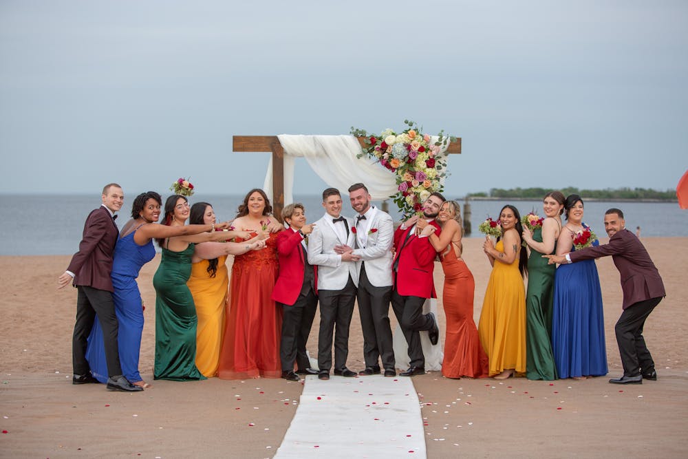 a married couple and friends