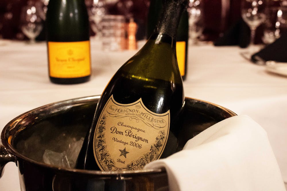a bottle of wine on a table