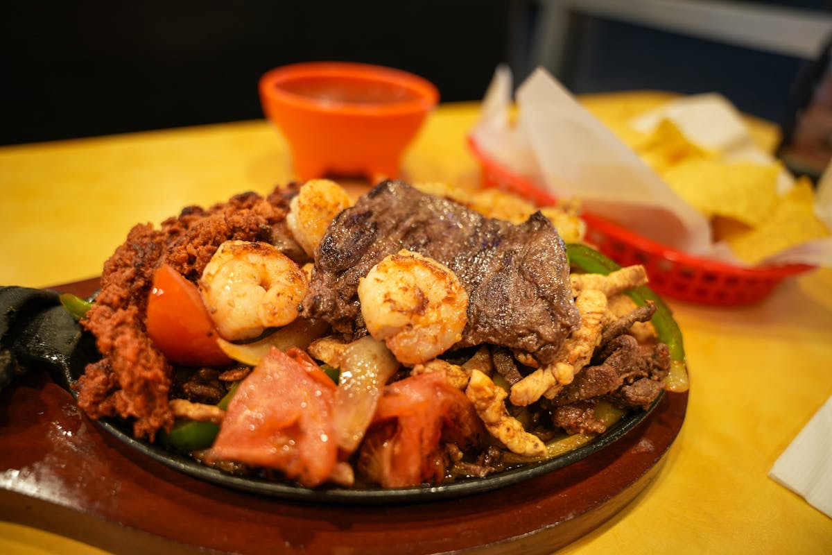 a plate of food on a table