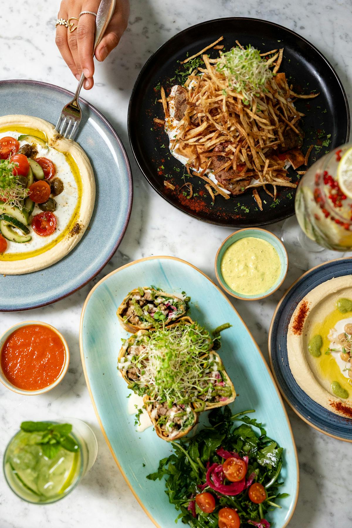 a bowl of food on a table