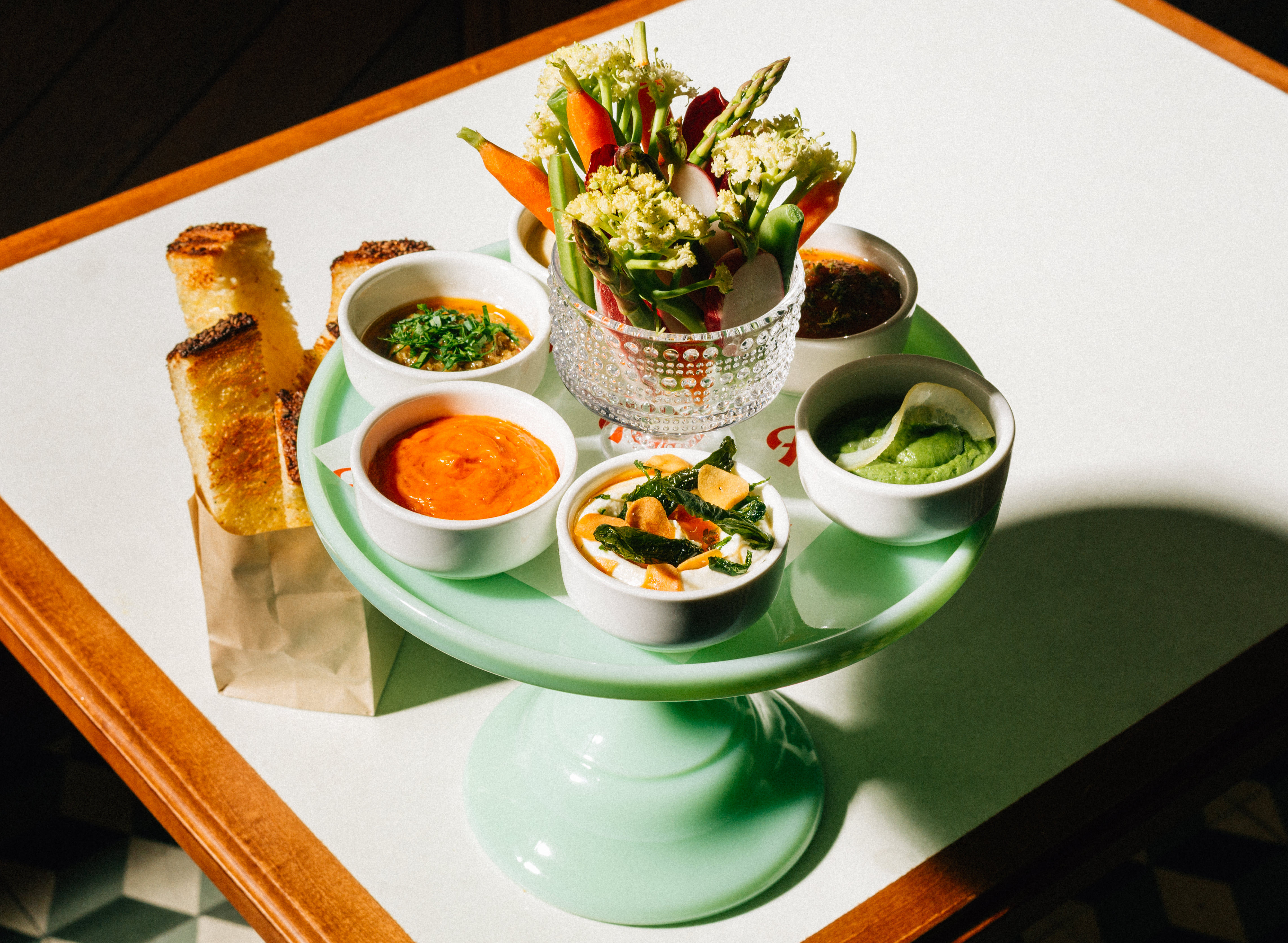 a plate of food on a table