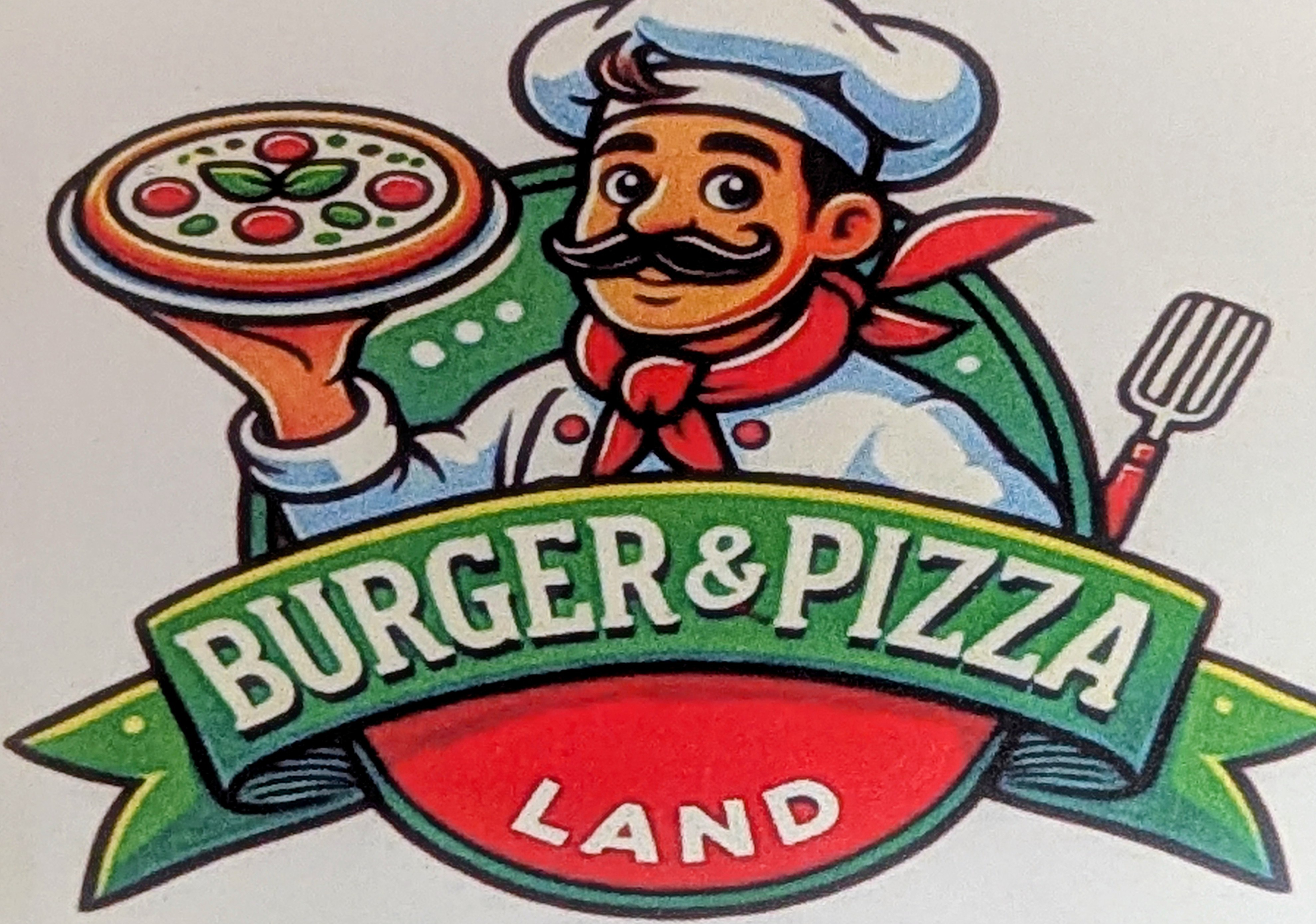 a cartoon of a chef holding a pizza