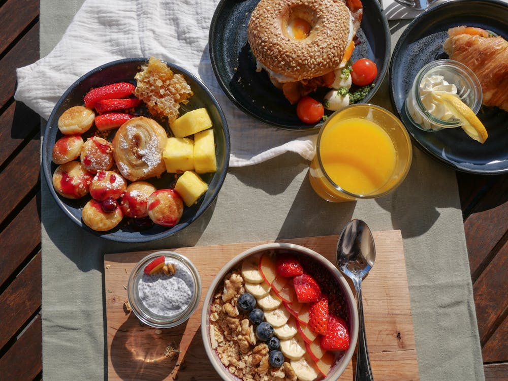 a plate of food on a table