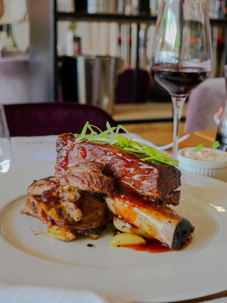 a plate of food on a table