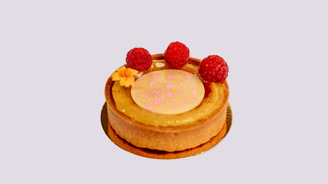 a cake with fruit on top