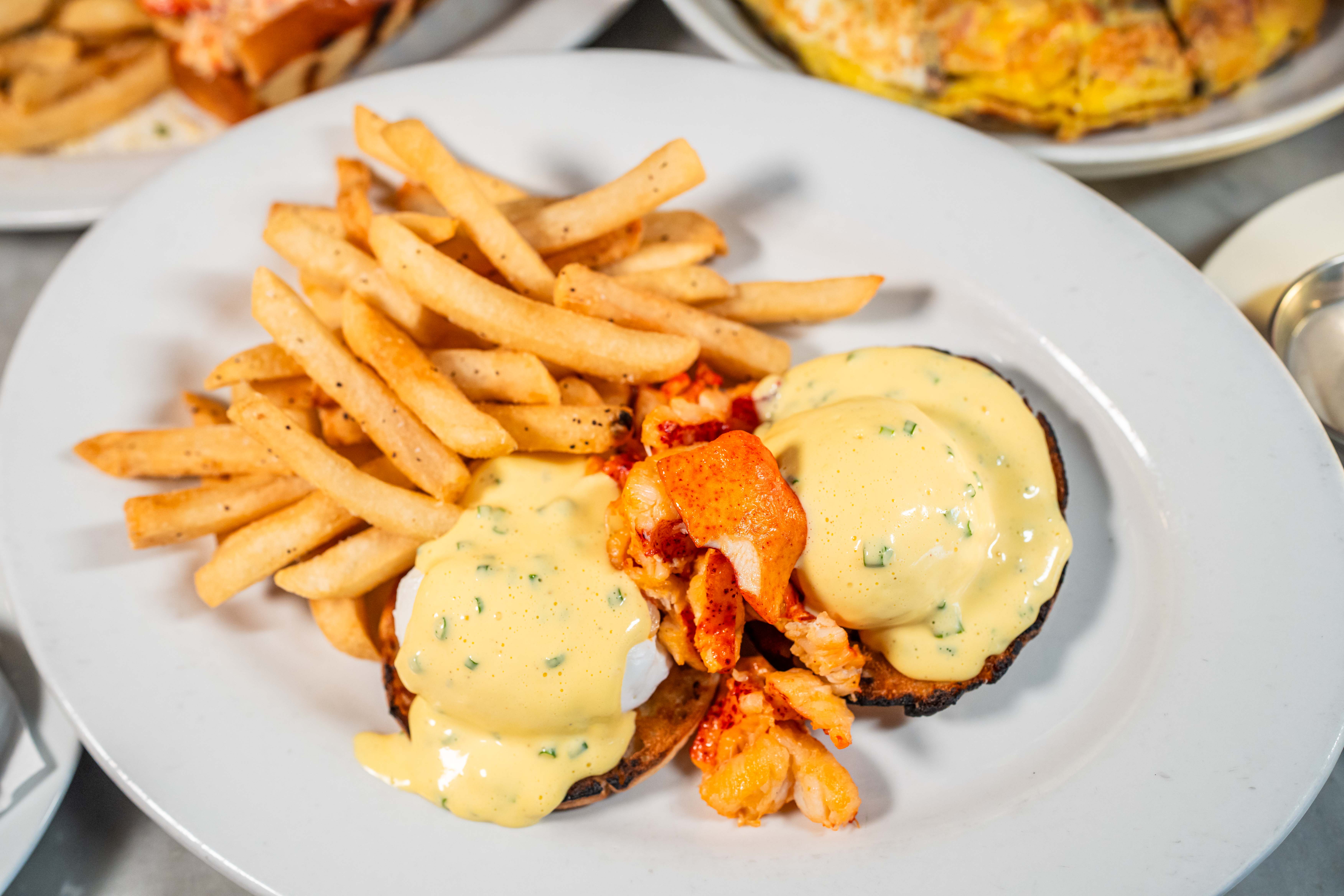 Lobster eggs benedict for brunch