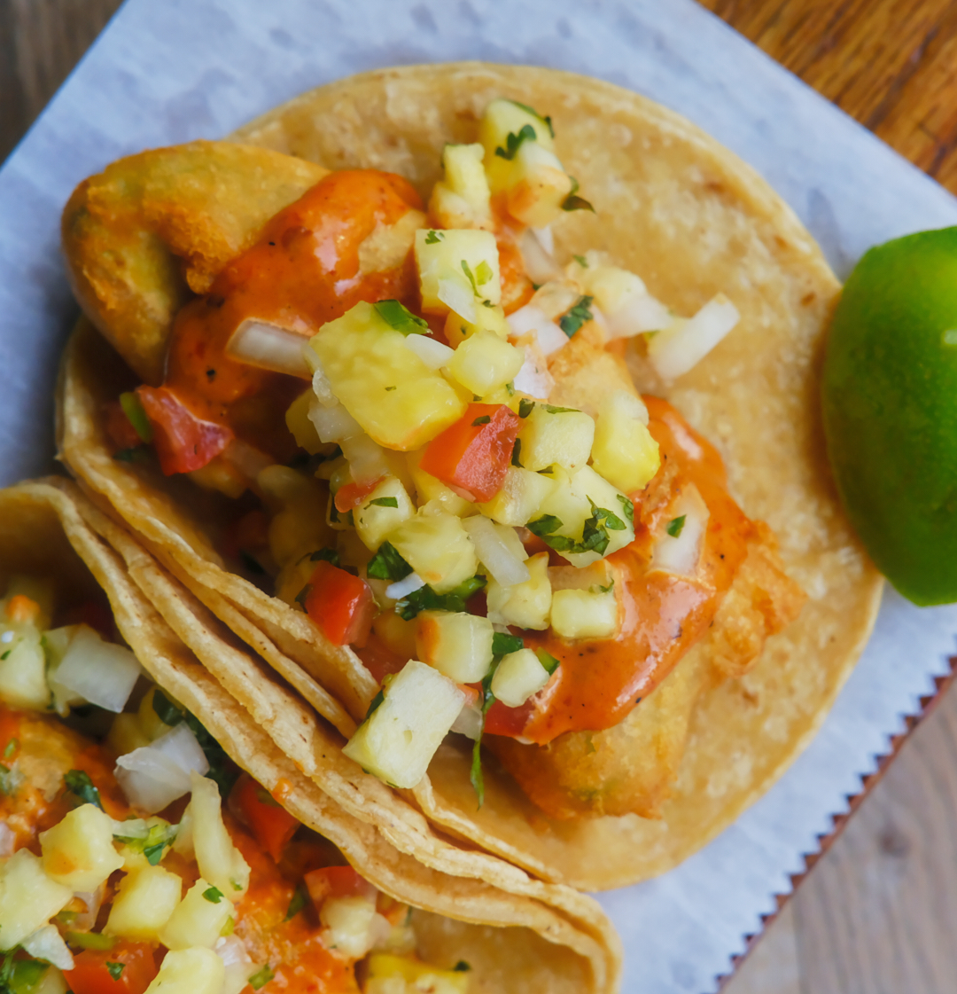 a plate of food on a table