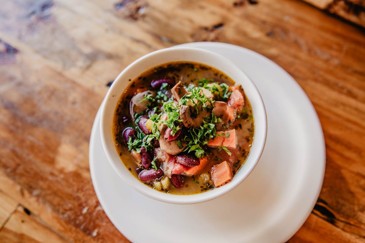 a bowl of food on a plate